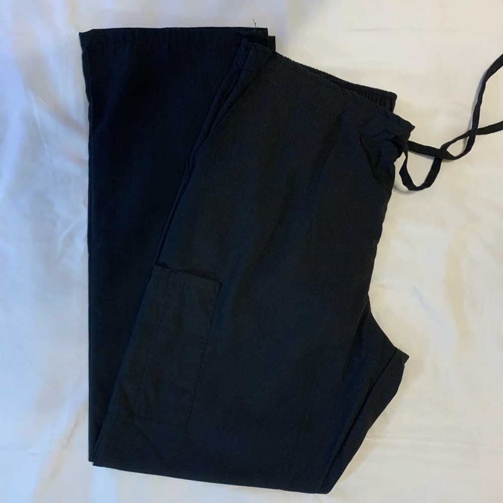 Women's Black JDM Drawstring Scrub Pants